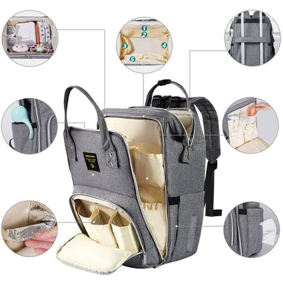 Primary Core Pocket Open Wide Diaper Backpack - The Little Big Store