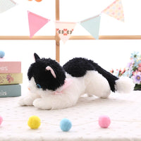 Purr-fect Companionship: New Cute Plush Cat – White & Black Soft Stuffed Toy for Kids, a Cuddly Gift for Boys and Girls! 🐾🎁 - The Little Big Store