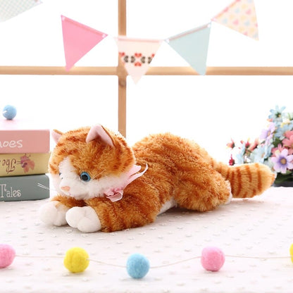 Purr-fect Companionship: New Cute Plush Cat – White & Black Soft Stuffed Toy for Kids, a Cuddly Gift for Boys and Girls! 🐾🎁 - The Little Big Store