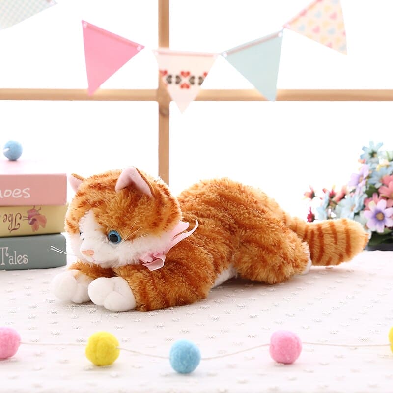 Purr-fect Companionship: New Cute Plush Cat – White & Black Soft Stuffed Toy for Kids, a Cuddly Gift for Boys and Girls! 🐾🎁 - The Little Big Store