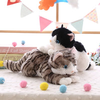 Purr-fect Companionship: New Cute Plush Cat – White & Black Soft Stuffed Toy for Kids, a Cuddly Gift for Boys and Girls! 🐾🎁 - The Little Big Store