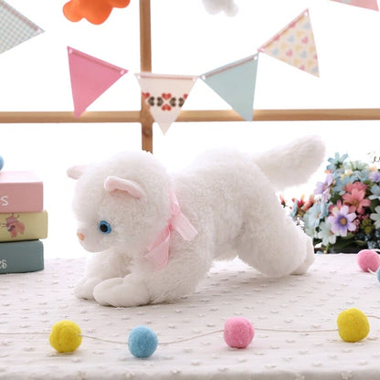 Purr-fect Companionship: New Cute Plush Cat – White & Black Soft Stuffed Toy for Kids, a Cuddly Gift for Boys and Girls! 🐾🎁 - The Little Big Store
