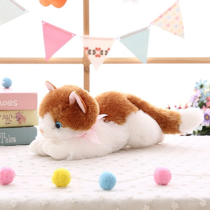 Purr-fect Companionship: New Cute Plush Cat – White & Black Soft Stuffed Toy for Kids, a Cuddly Gift for Boys and Girls! 🐾🎁 - The Little Big Store