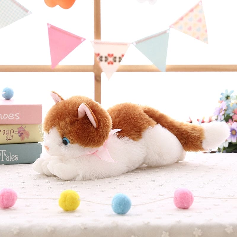 Purr-fect Companionship: New Cute Plush Cat – White & Black Soft Stuffed Toy for Kids, a Cuddly Gift for Boys and Girls! 🐾🎁 - The Little Big Store