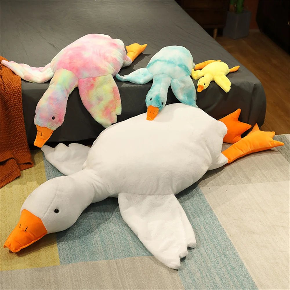 Quacktastic Dreams: 50-190cm Giant Duck Plush Sleep Pillow!