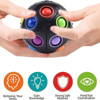 Rainbow Puzzle Ball: Fidget Fun for All Ages! 🌈🧩 Perfect Gift for Kids, Teens, and Adults! 🎁✨ - The Little Big Store