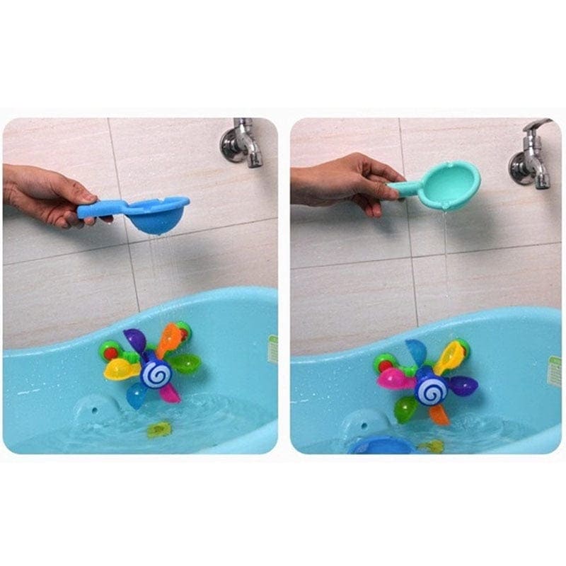 Rainbow Whirl: Baby Bath Colorful Waterwheel Fun Sucker! - The Little Big Store