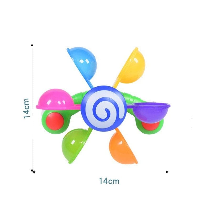 Rainbow Whirl: Baby Bath Colorful Waterwheel Fun Sucker! - The Little Big Store