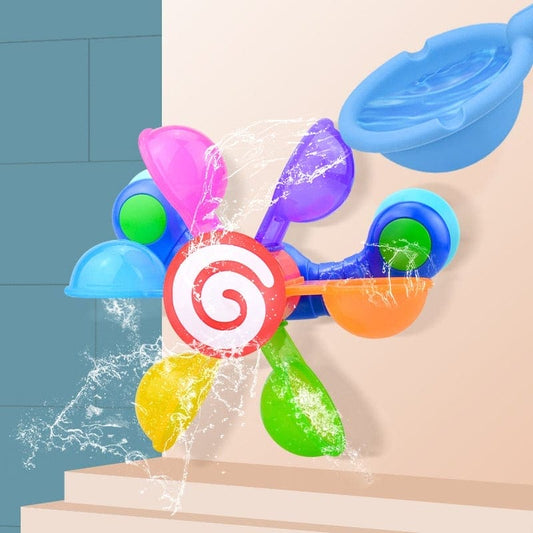 Rainbow Whirl: Baby Bath Colorful Waterwheel Fun Sucker! - The Little Big Store