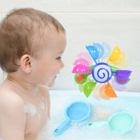Rainbow Whirl: Baby Bath Colorful Waterwheel Fun Sucker! - The Little Big Store