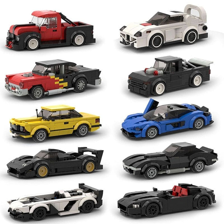 🏎️ Rev Up the Fun: Model Sport Brick Building Block Car Toy 🚀 - The Little Big Store