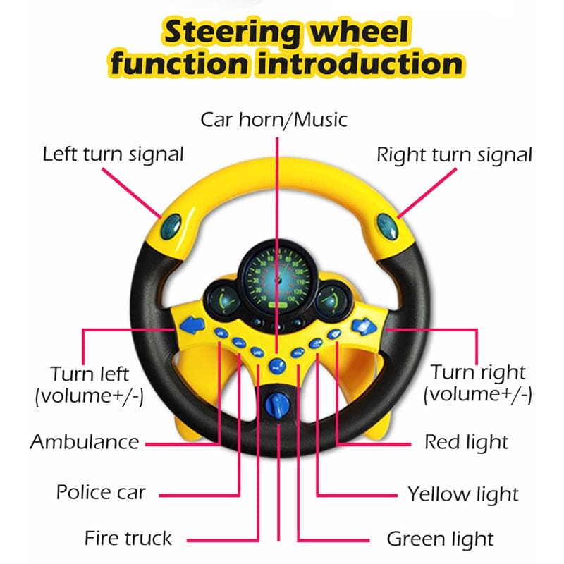 Revved Up Fun: Simulation Steering Wheel Toy - The Little Big Store