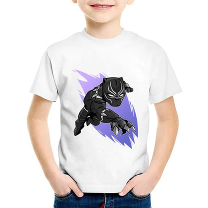 Roar in Style: Children's Fashion Print Black Panther -Shirts - The Little Big Store