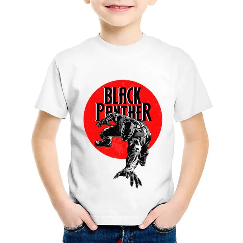 Roar in Style: Children's Fashion Print Black Panther -Shirts - The Little Big Store