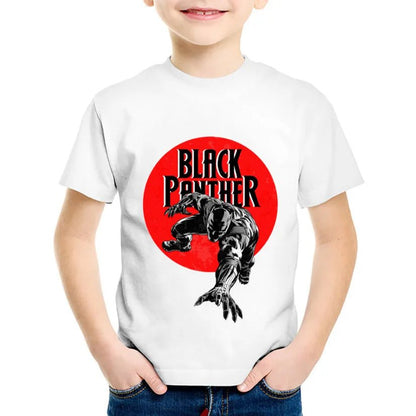 Roar in Style: Children's Fashion Print Black Panther -Shirts - The Little Big Store