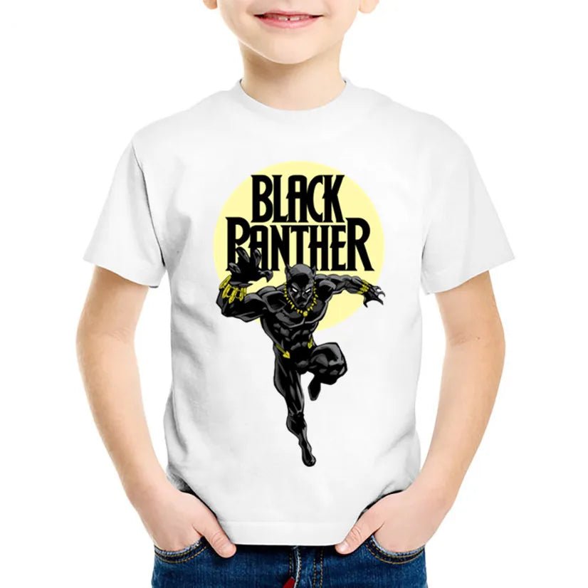 Roar in Style: Children's Fashion Print Black Panther -Shirts - The Little Big Store