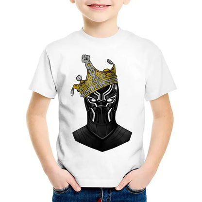 Roar in Style: Children's Fashion Print Black Panther -Shirts - The Little Big Store