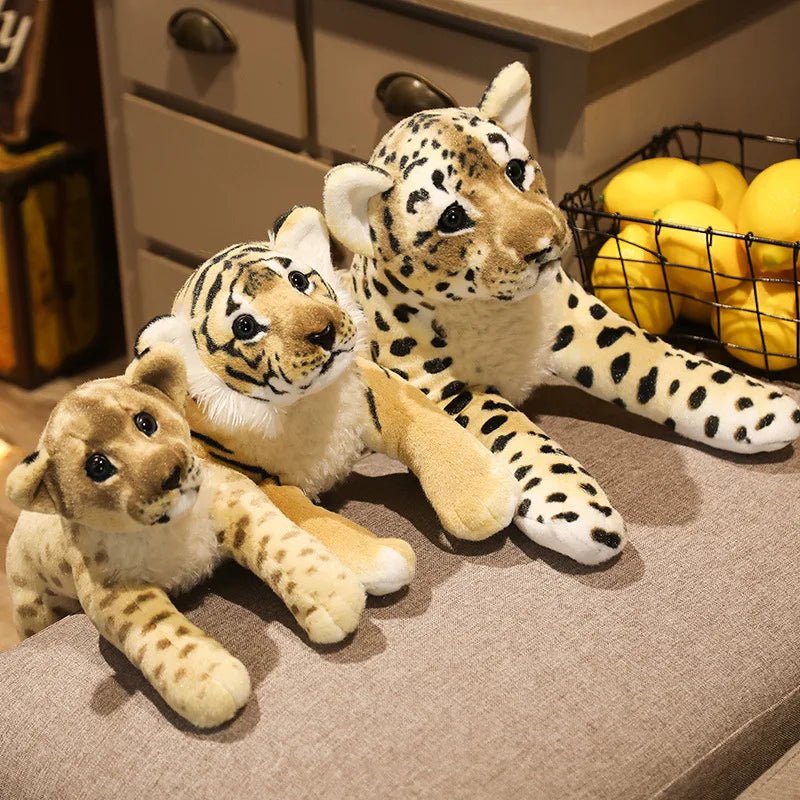 Roaring with Realism: Simulation Lion, Tiger, and Leopard Plush Toys - The Little Big Store