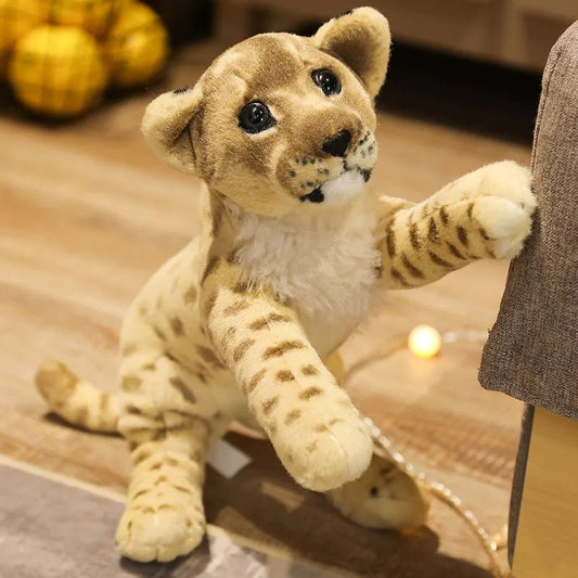 Roaring with Realism: Simulation Lion, Tiger, and Leopard Plush Toys - The Little Big Store