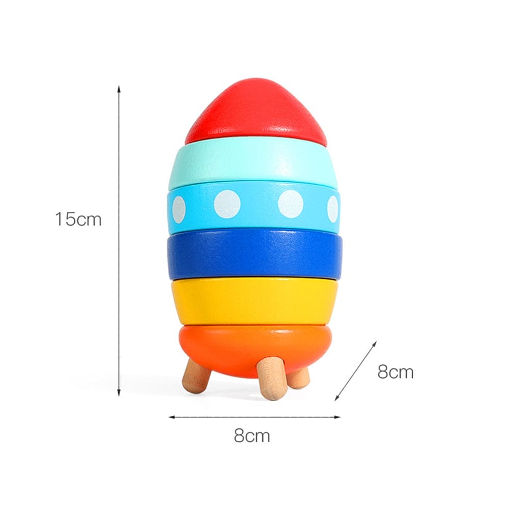 🚀 Rocket Discovery: Wooden Sorting Toy for Little Explorers - The Little Big Store