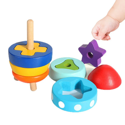 🚀 Rocket Discovery: Wooden Sorting Toy for Little Explorers - The Little Big Store