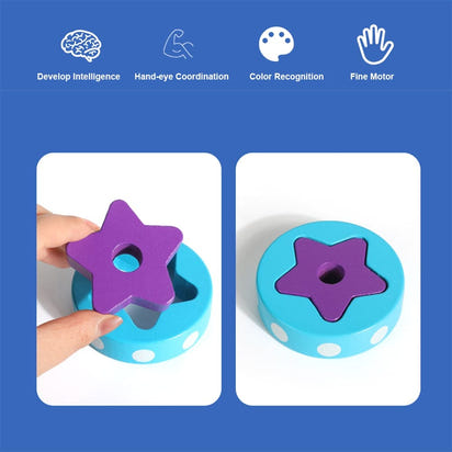 🚀 Rocket Discovery: Wooden Sorting Toy for Little Explorers - The Little Big Store