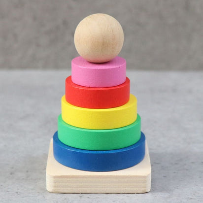 🚀 Rocket Discovery: Wooden Sorting Toy for Little Explorers - The Little Big Store