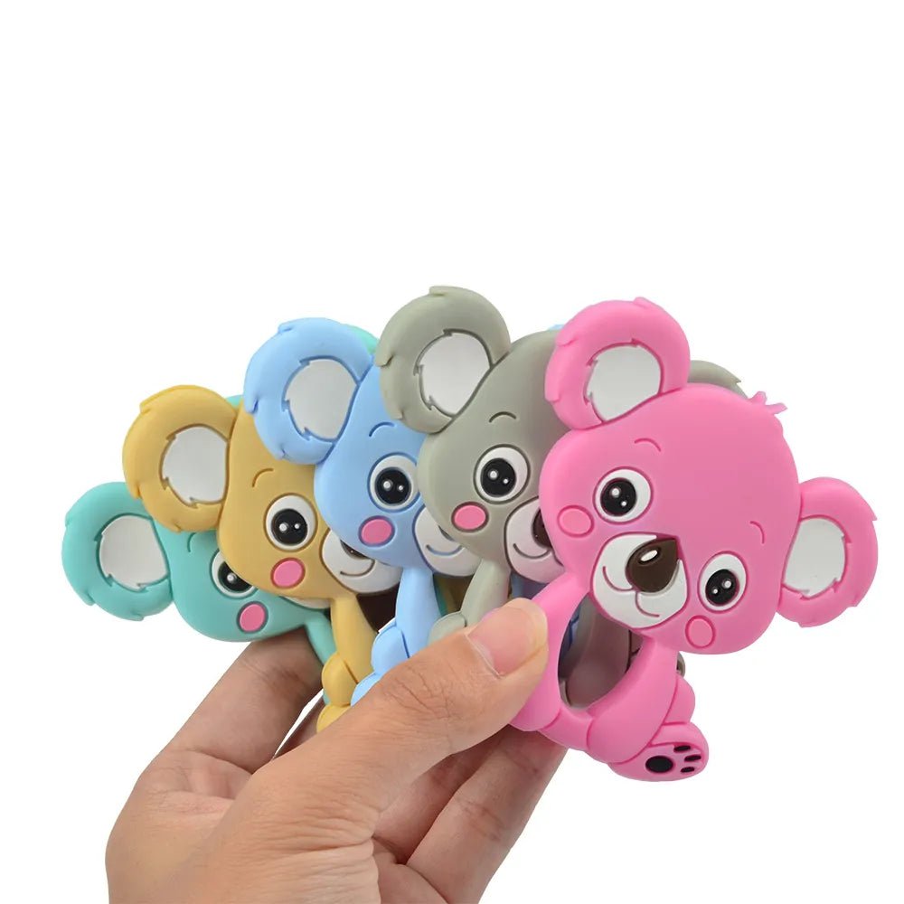 Silicone Giraffe Baby Teether: The Perfect Animal Teething Toy for Newborns - Care, Comfort, and Fun in One! - The Little Big Store