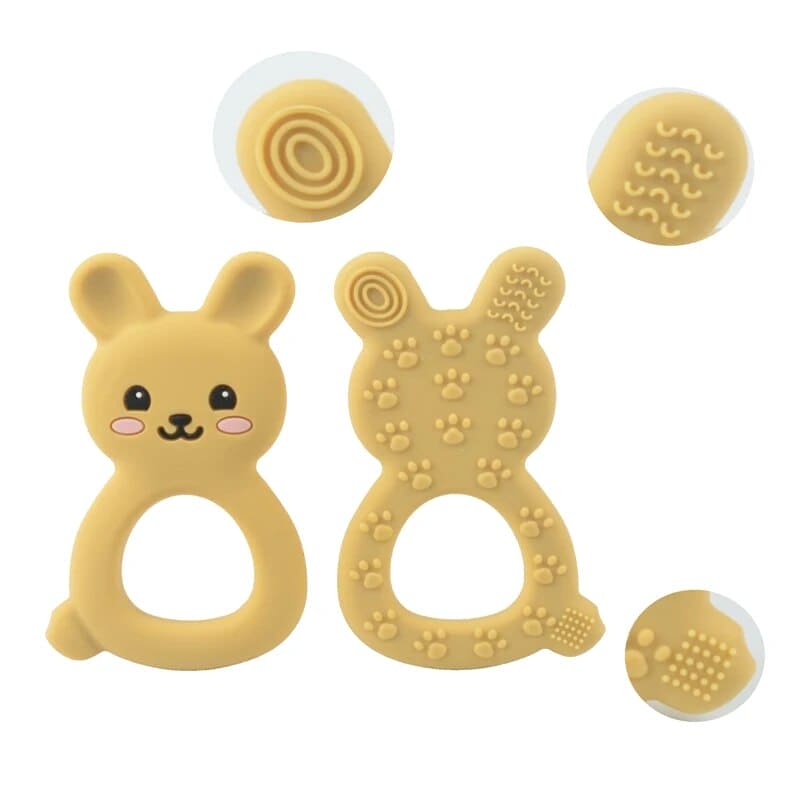 Silicone Giraffe Baby Teether: The Perfect Animal Teething Toy for Newborns - Care, Comfort, and Fun in One! - The Little Big Store
