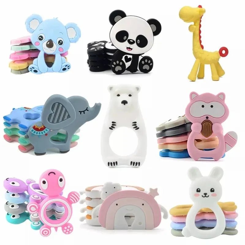 Silicone Giraffe Baby Teether: The Perfect Animal Teething Toy for Newborns - Care, Comfort, and Fun in One! - The Little Big Store