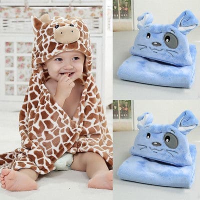🛁 Snuggle Up in Cozy Comfort: Baby's Hooded Bath Towel 🐣🧼