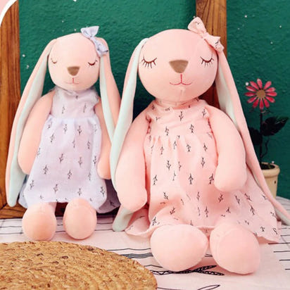 Bunny Bliss: 35CM Long Ears Rabbit Doll – The Ultimate Snuggle Buddy for Sweet Dreams! - The Little Big Store