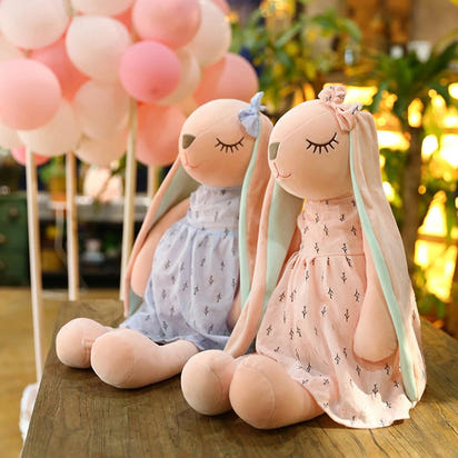 Bunny Bliss: 35CM Long Ears Rabbit Doll – The Ultimate Snuggle Buddy for Sweet Dreams! - The Little Big Store