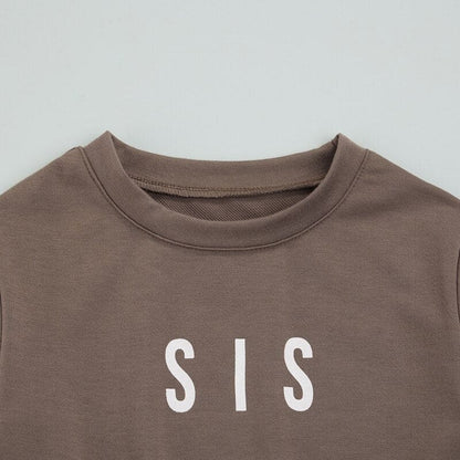 Toddler Solid Letter Print Pullover - The Little Big Store