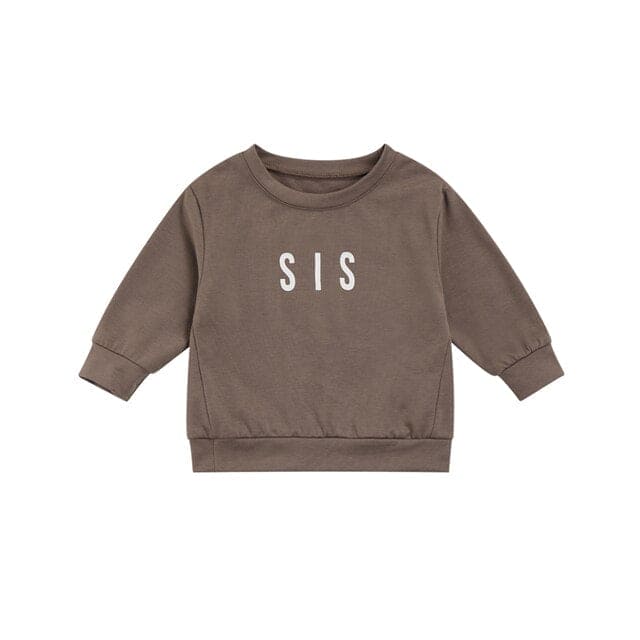 Toddler Solid Letter Print Pullover - The Little Big Store