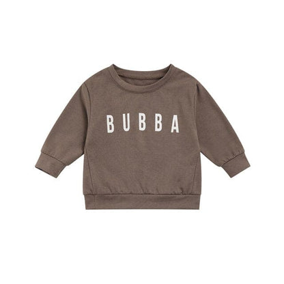 Toddler Solid Letter Print Pullover - The Little Big Store