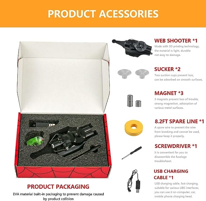 🕷️ Web-Slinging Marvel: Spider Web Shooters Toy - The Little Big Store