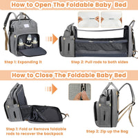 Your Baby's Dream Haven: The Ultimate Portable Bed & Diaper Bag Combo! (Free Shipping + Free Gift + Free Parenting Guide)) - The Little Big Store