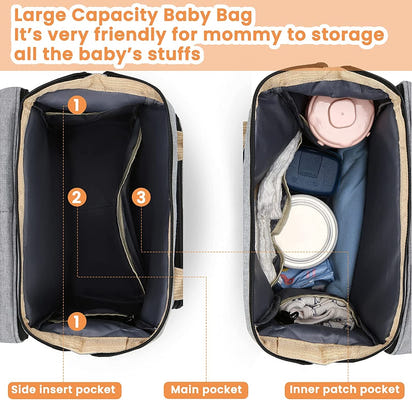 Your Baby's Dream Haven: The Ultimate Portable Bed & Diaper Bag Combo! (Free Shipping + Free Gift + Free Parenting Guide)) - The Little Big Store