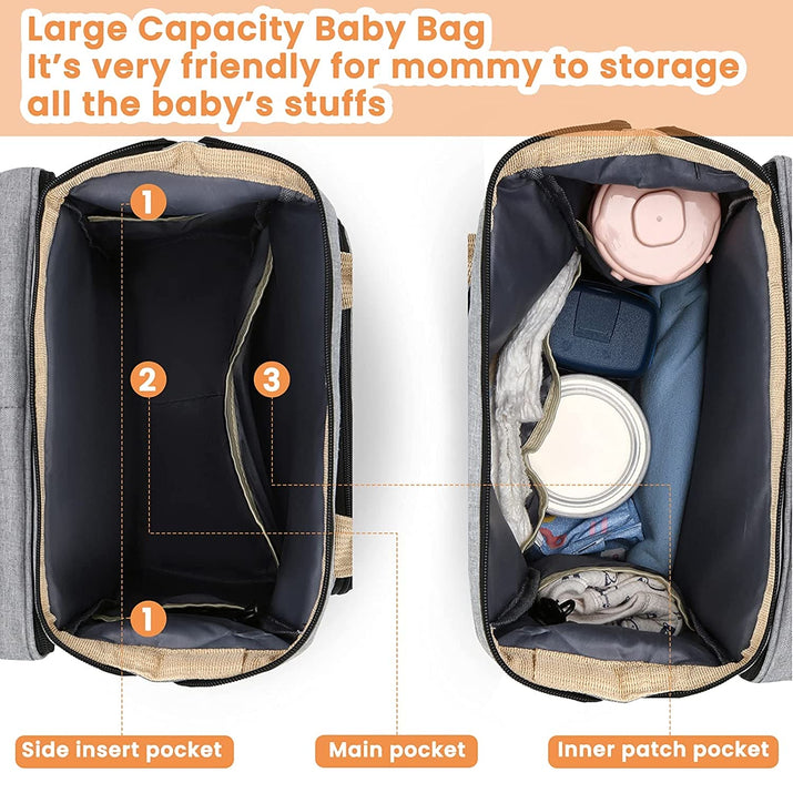 Your Baby's Dream Haven: The Ultimate Portable Bed & Diaper Bag Combo! (Free Shipping + Free Gift + Free Parenting Guide)) - The Little Big Store