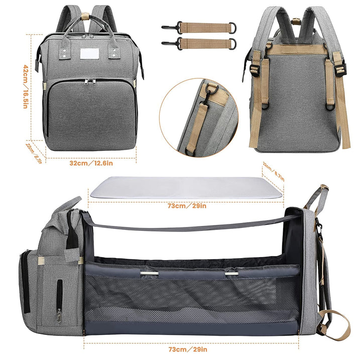Your Baby's Dream Haven: The Ultimate Portable Bed & Diaper Bag Combo! (Free Shipping + Free Gift + Free Parenting Guide)) - The Little Big Store